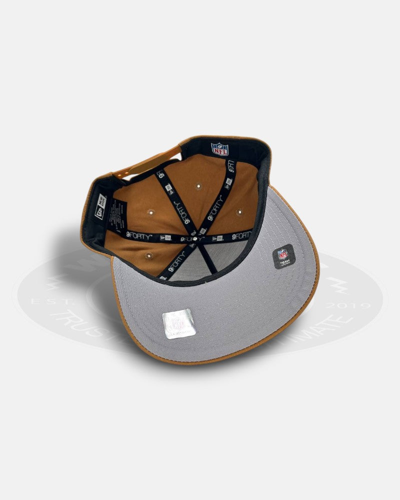 Las Vegas Raiders Wheat A-Frame 9Forty Snapback Hat