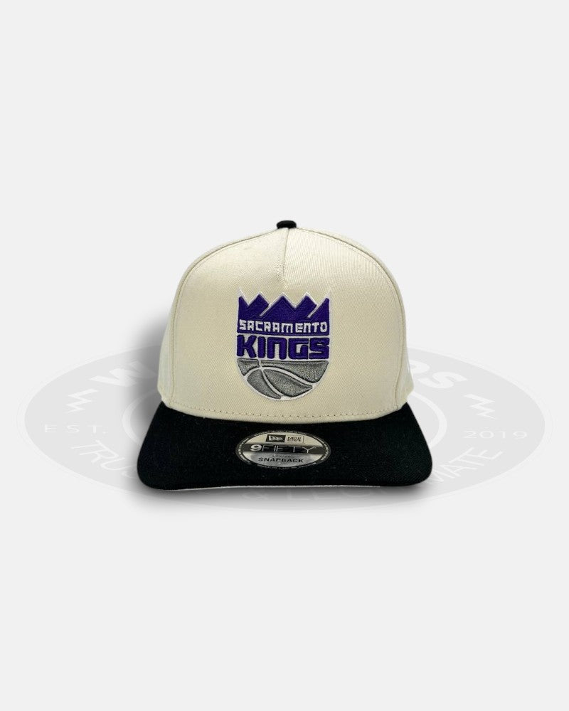 Sacramento Kings Two Tone Chrome Black A-Frame 9Fifty Snapback Hat