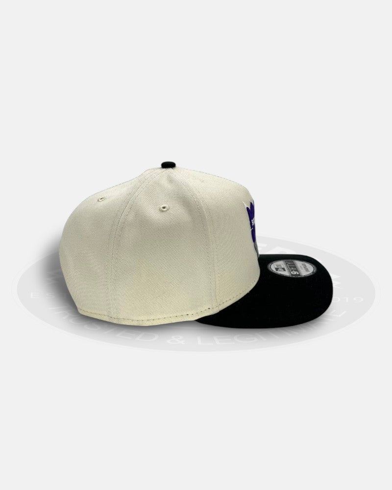 Sacramento Kings Two Tone Chrome Black A-Frame 9Fifty Snapback Hat