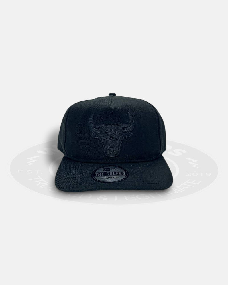 Chicago Bulls Triple Black The Golfer Snapback Hat