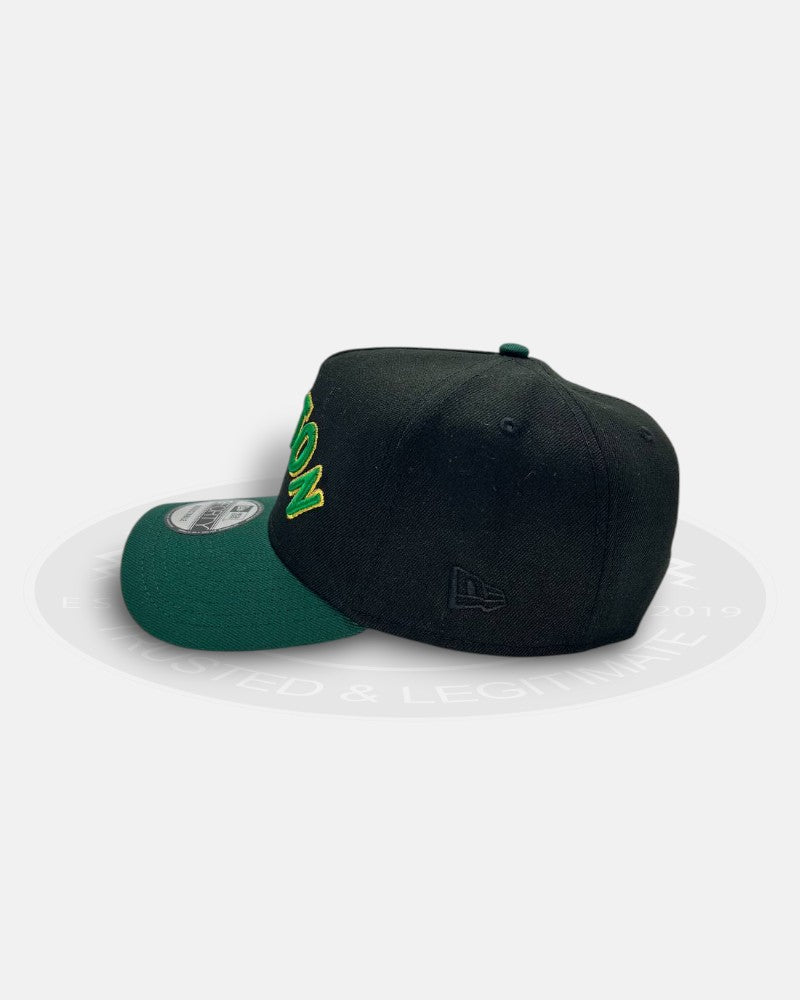 Boston Celtics Two Tone Black Green A-Frame 9Forty Snapback Hat