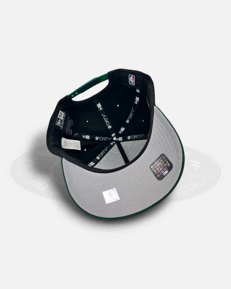 Boston Celtics Two Tone Black Green A-Frame 9Forty Snapback Hat