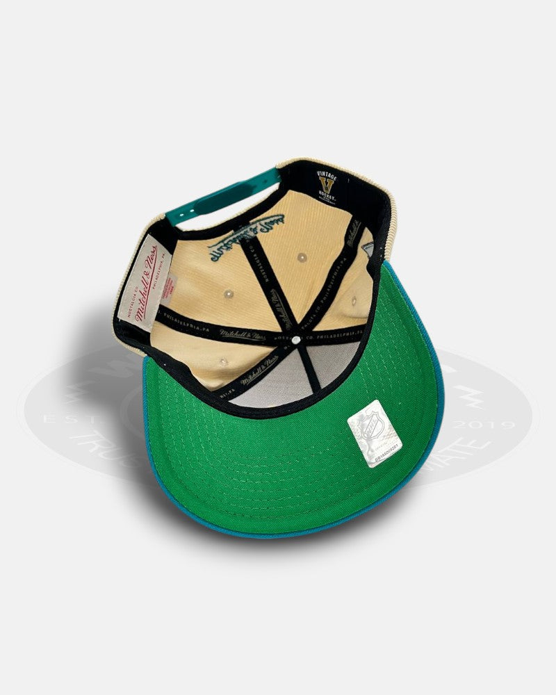 Anaheim Ducks Script Corduroy Pro Crown Snapback Hat