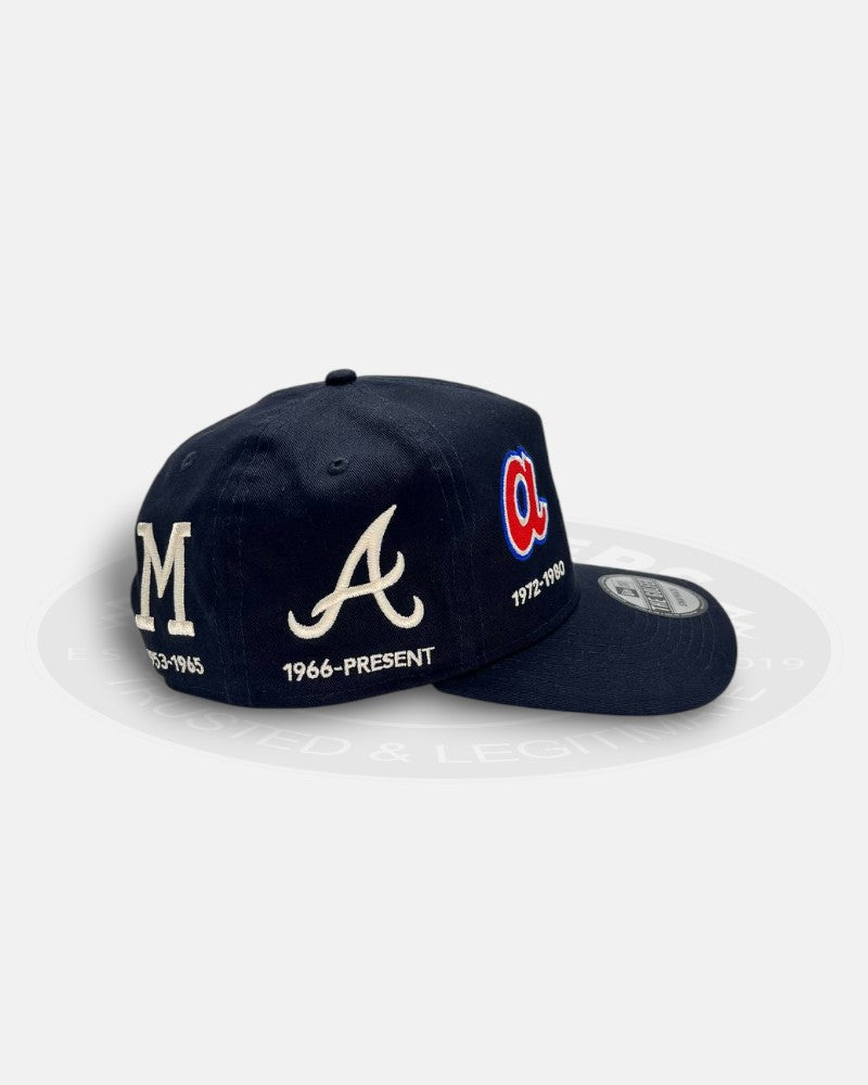 Atlanta Braves Logo Evolution The Golfer Snapback Hat