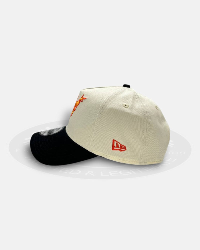 Chicago Bulls Flame Two Tone Chrome Black A-Frame 9Forty Snapback Hat