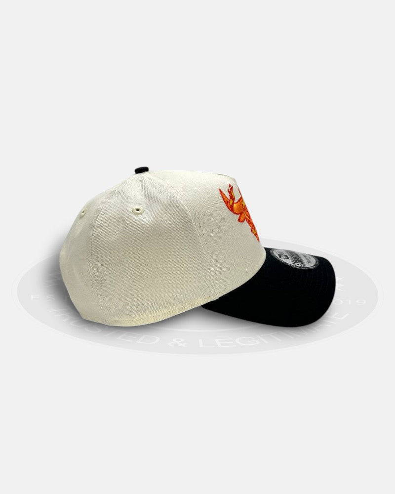 Chicago Bulls Flame Two Tone Chrome Black A-Frame 9Forty Snapback Hat