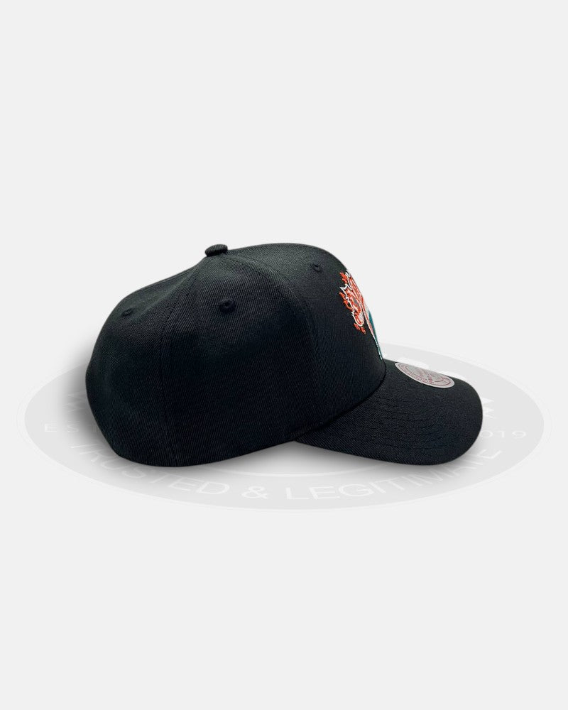 Miami Dolphins Flame Pro Crown Snapback Hat