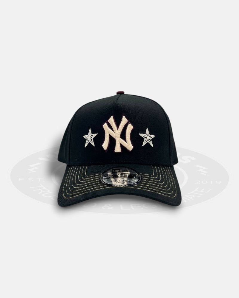 New York Yankees Ivory Stars Outlaws A-Frame 9Forty Snapback Hat