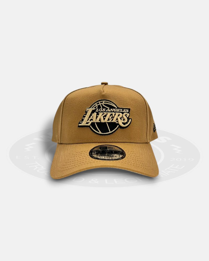 Los Angeles Lakers Brown Wheat 9Forty A-Frame Snapback Hat