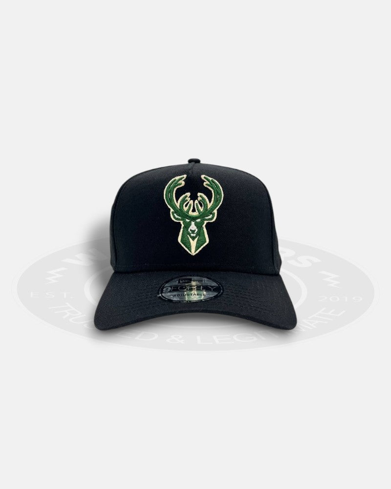 Milwaukee Bucks OG Logo A-Frame 9Forty Snapback Hat