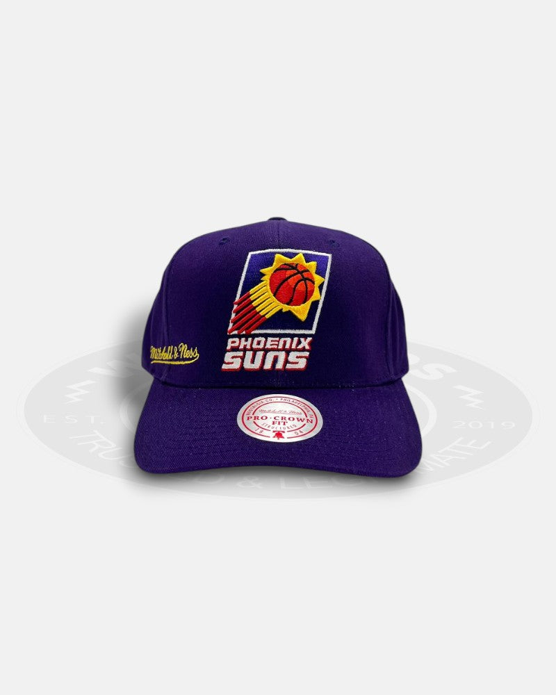 Phoenix Suns All Over Logo Purple Pro Crown Snapback Hat