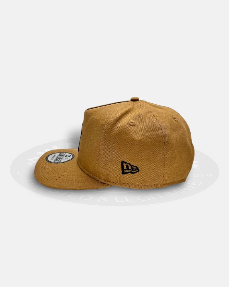 New York Yankees Logo The Golfer Wheat Snapback Hat