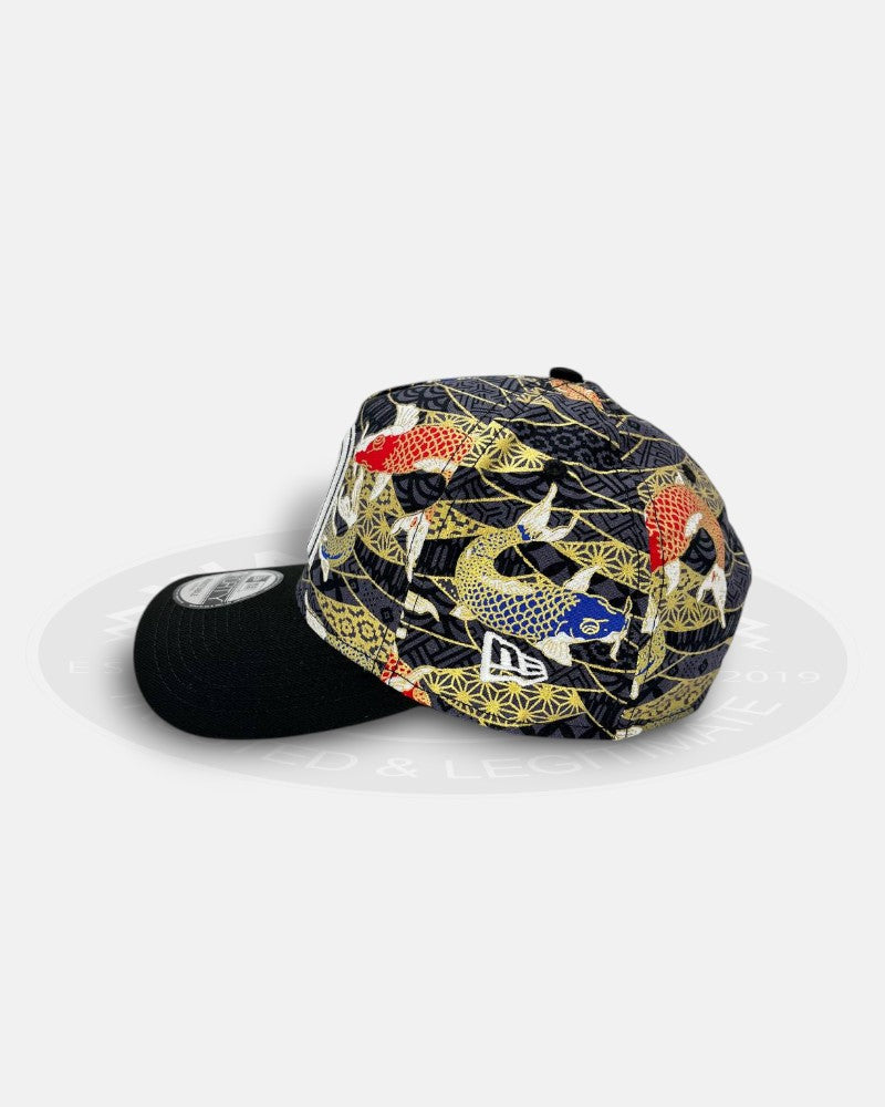 Mexican Baseball League Overall Koi Design Mexican Flag Side Patch 9Forty A-Frame Snapback Hat