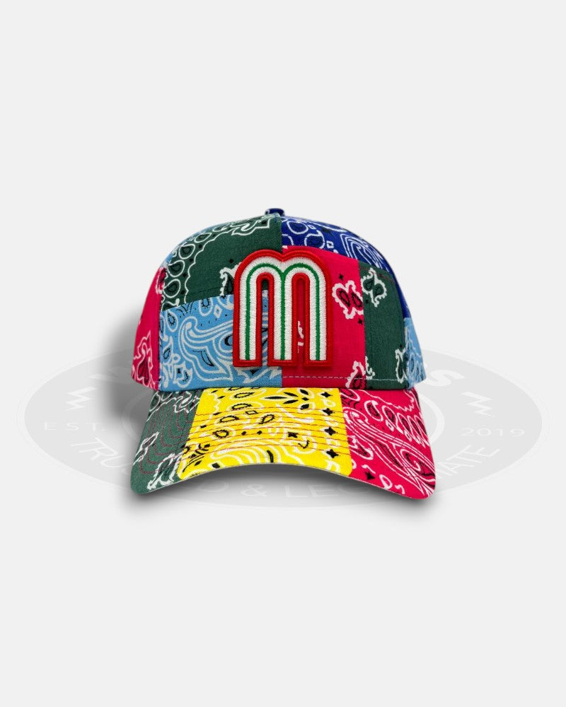 Mexican Baseball League Colored Paisley Patch 9Forty A-Frame Snapback Hat