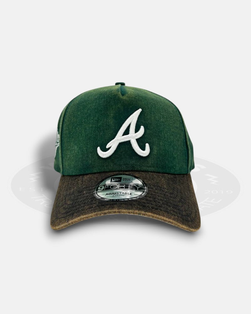 Atlanta Braves 1995 World Series Acid Washed 9Forty A-Frame Strapback Hat