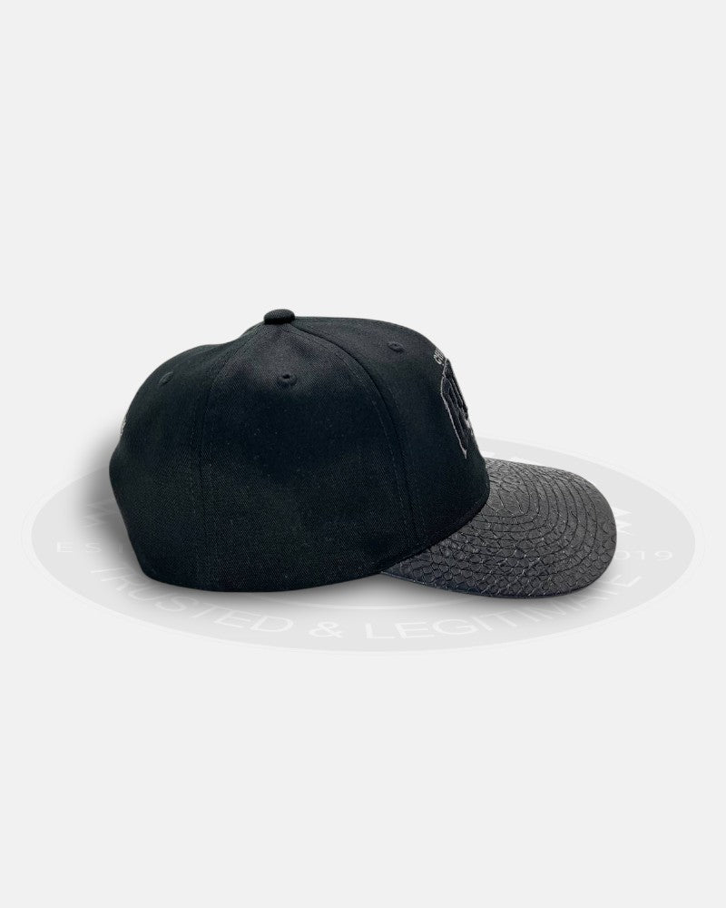 Chicago Bulls Leather Snakeskin Snapback Hat