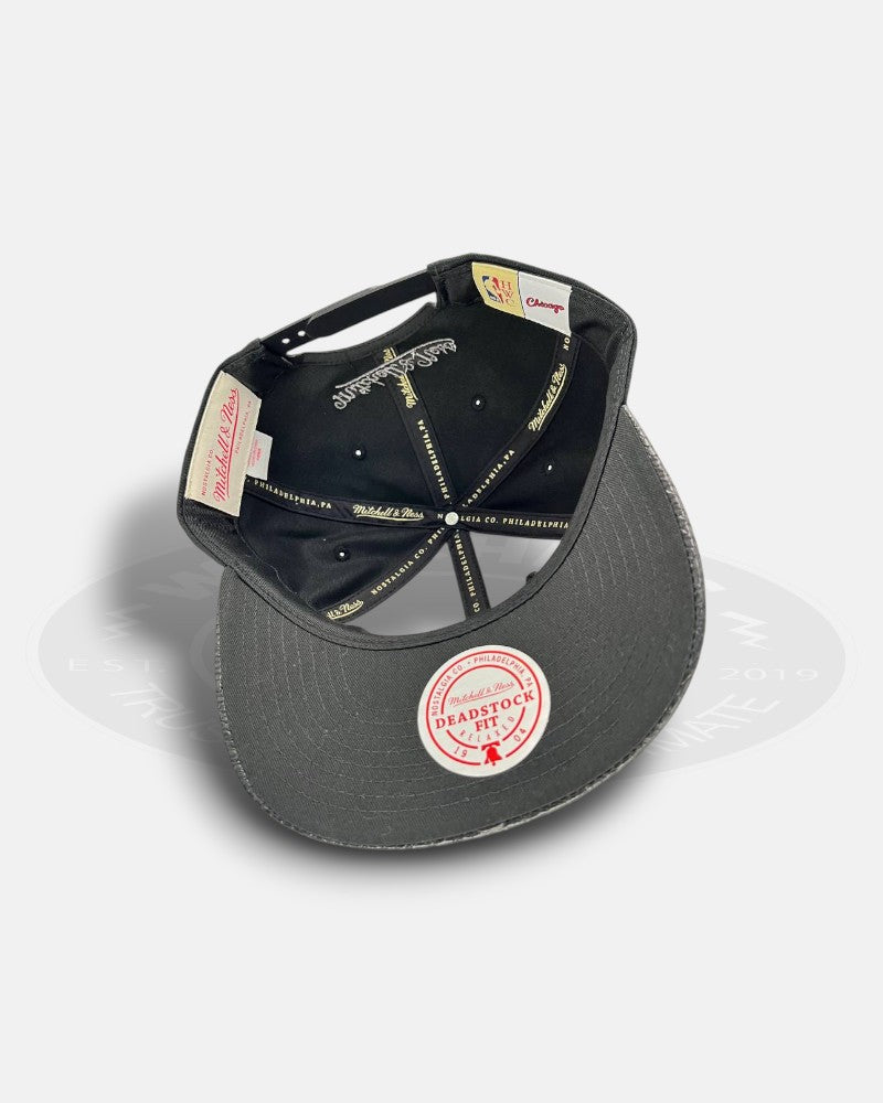 Chicago Bulls Leather Snakeskin Snapback Hat