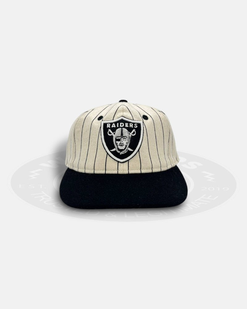 Los Angeles Raiders Melton Pinstripe Retro Crown 9Fifty Strapback Hat