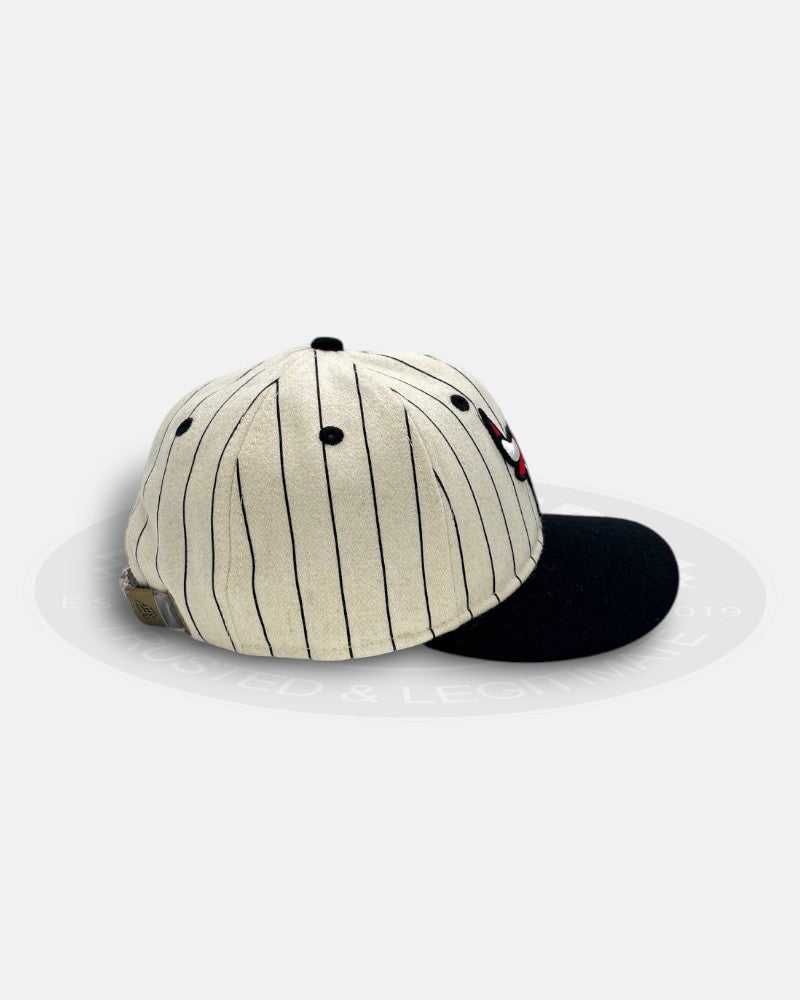 Chicago Bulls Melton Pinstripe Retro Crown 9Fifty Strapback Hat