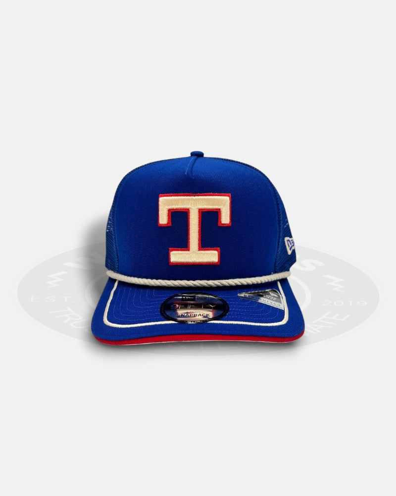 Texas Rangers Rope Trucker 9Fifty A-Frame Snapback Hat