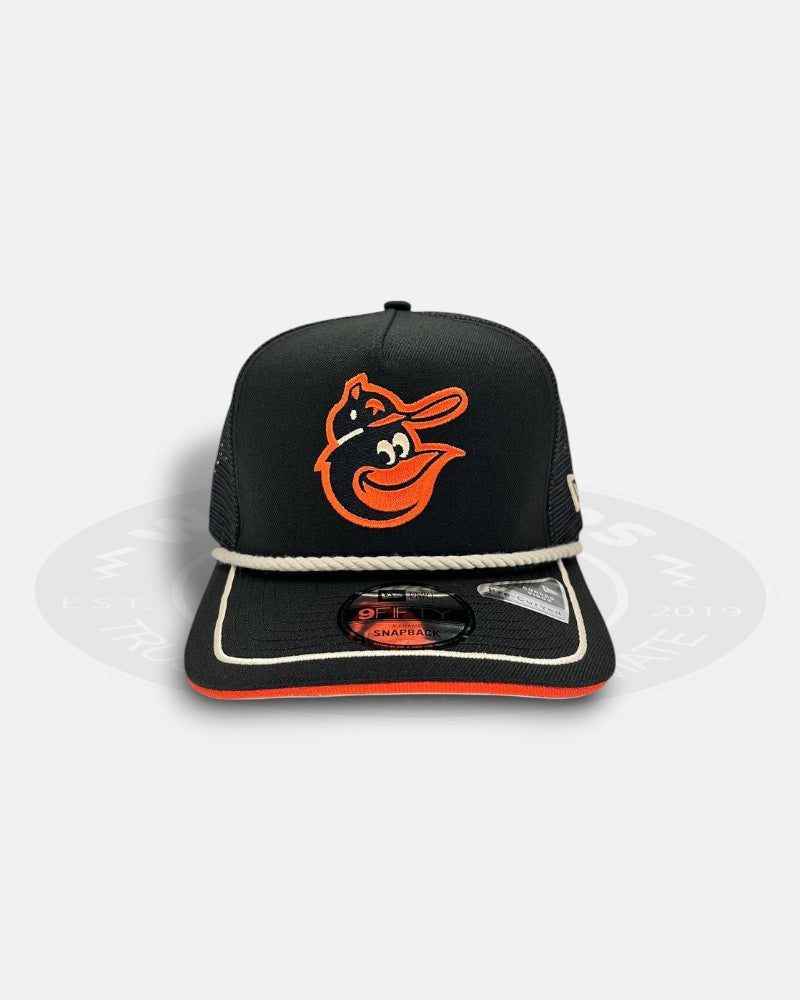 Baltimore Orioles Rope Trucker 9Fifty A-Frame Snapback Hat