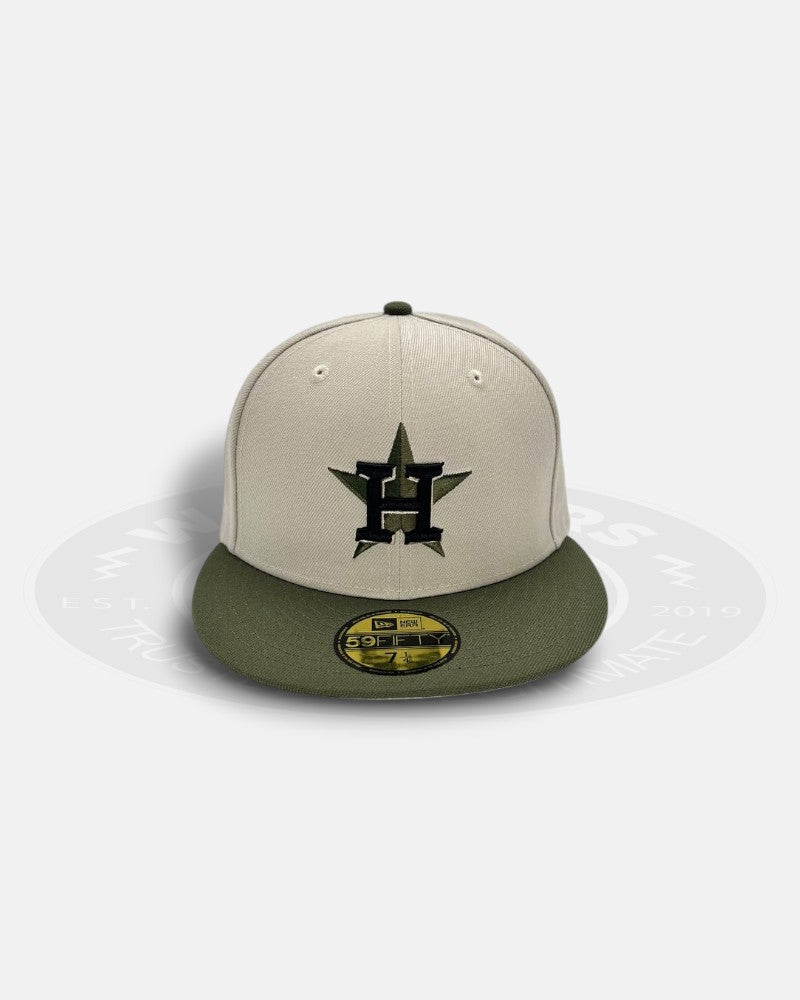 Houston Astros Two Tone Olive 59Fifty Fitted Hat