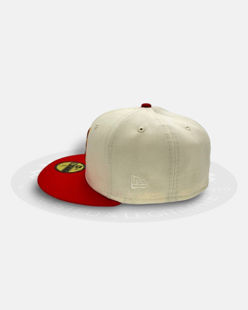 Atlanta Braves 150 1st Anniversary 2021 Two Tone Red 59Fifty Fitted Hat