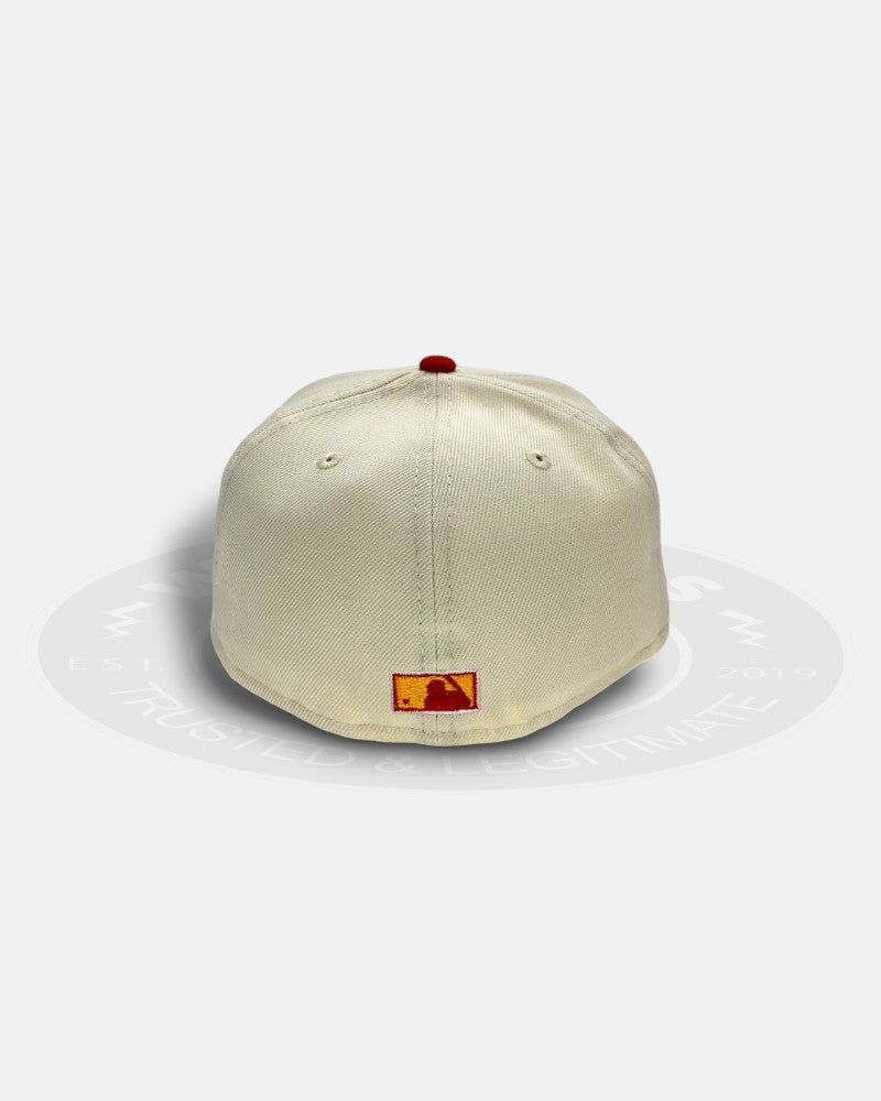 Atlanta Braves 150 1st Anniversary 2021 Two Tone Red 59Fifty Fitted Hat