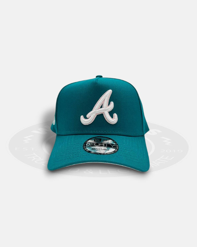 Atlanta Braves Aqua Pink A-Frame 9Forty Snapback Hat