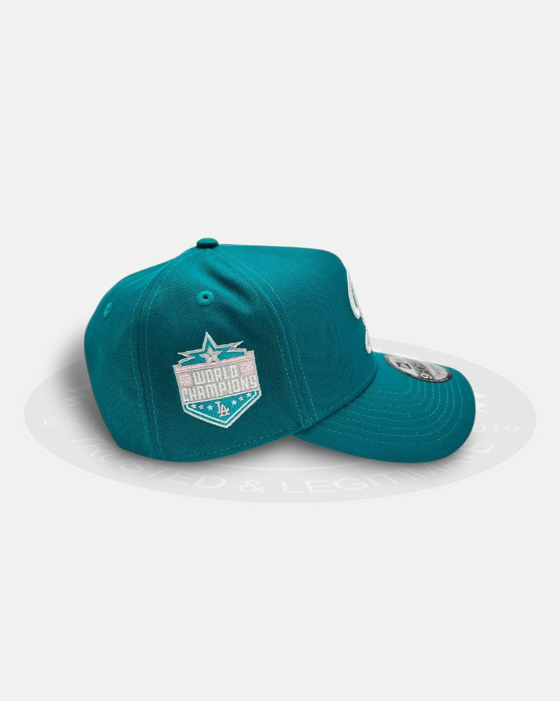 Los Angeles Dodgers Aqua Pink A-Frame 9Forty Snapback Hat