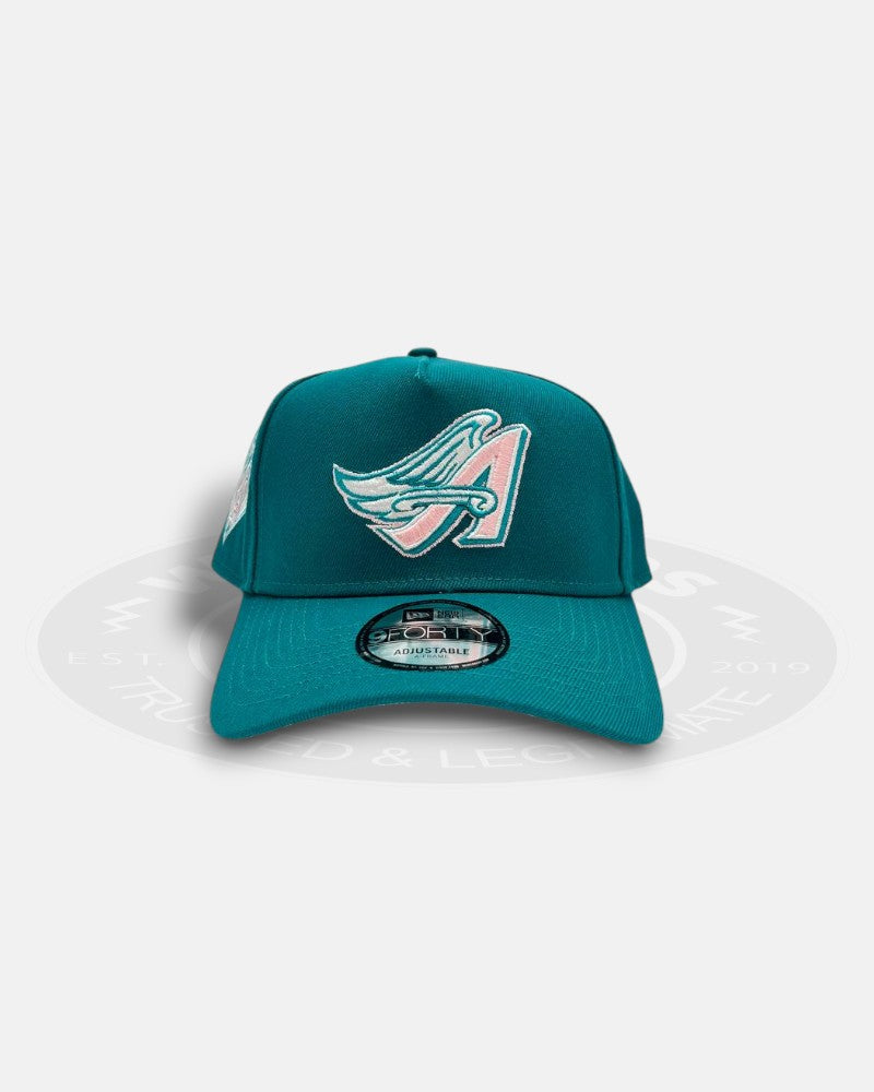 Los Angeles Angels Aqua Pink A-Frame 9Forty Snapback Hat