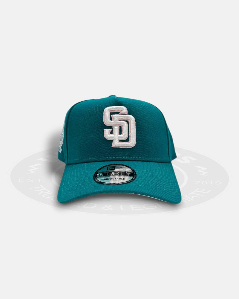 San Diego Padres Aqua Pink A-Frame 9Forty Snapback Hat