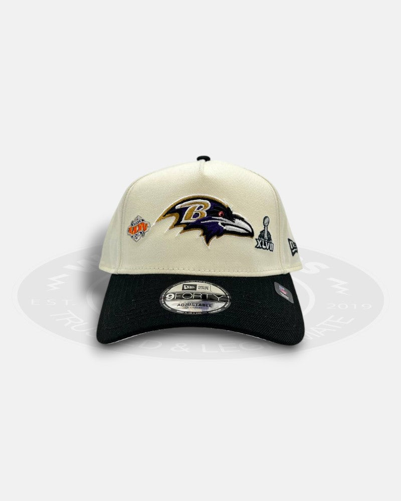 Baltimore Ravens Super Bowl Logo A-Frame 9Forty Snapback Hat