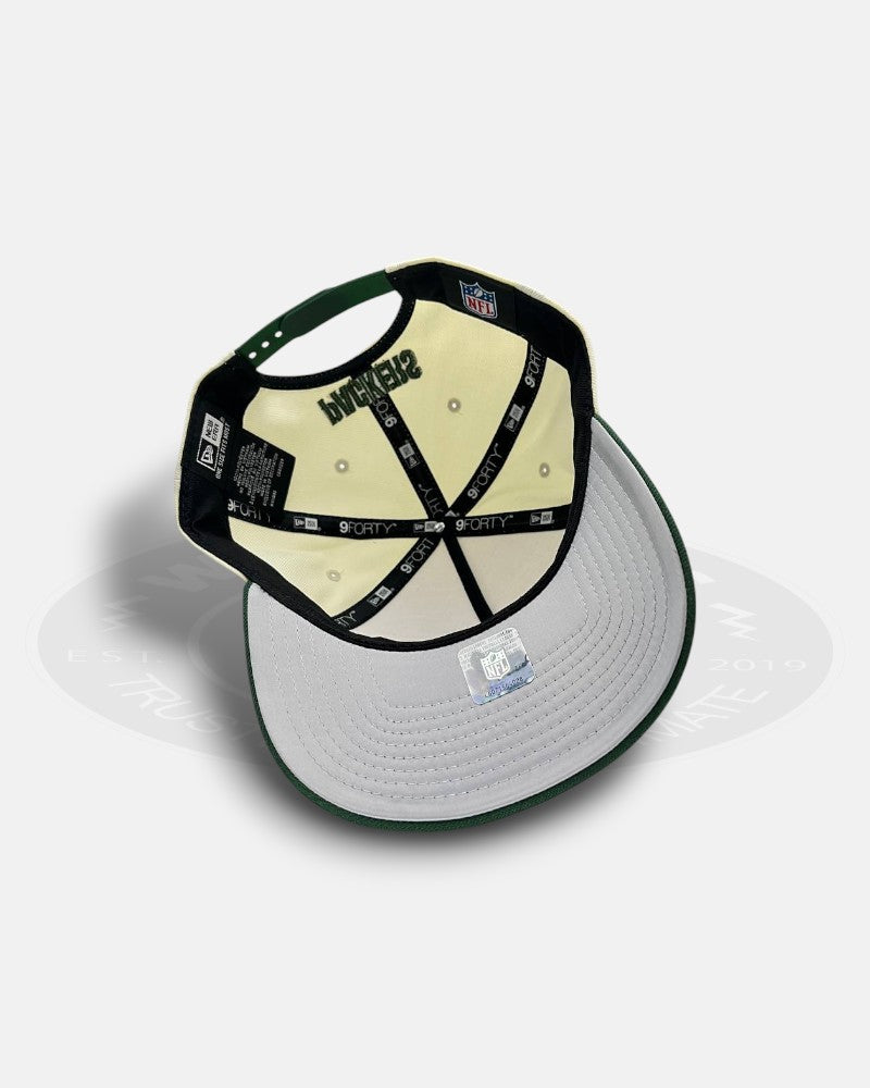 Green Bay Packers 'Super Bowl Front Logos' 9FORTY A-Frame Snapback Chrome