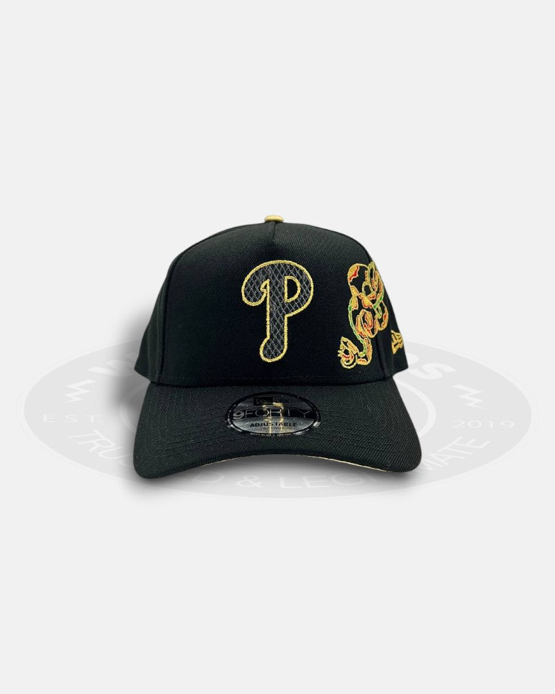 Philadelphia Phillies Serpent Year Black 9FORTY A-Frame Snapback Hat