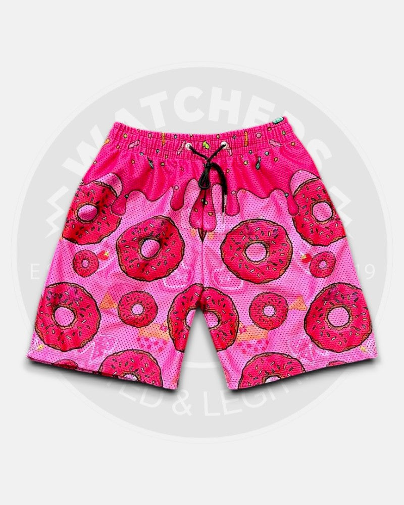 Donut Pink Dip Mesh Short