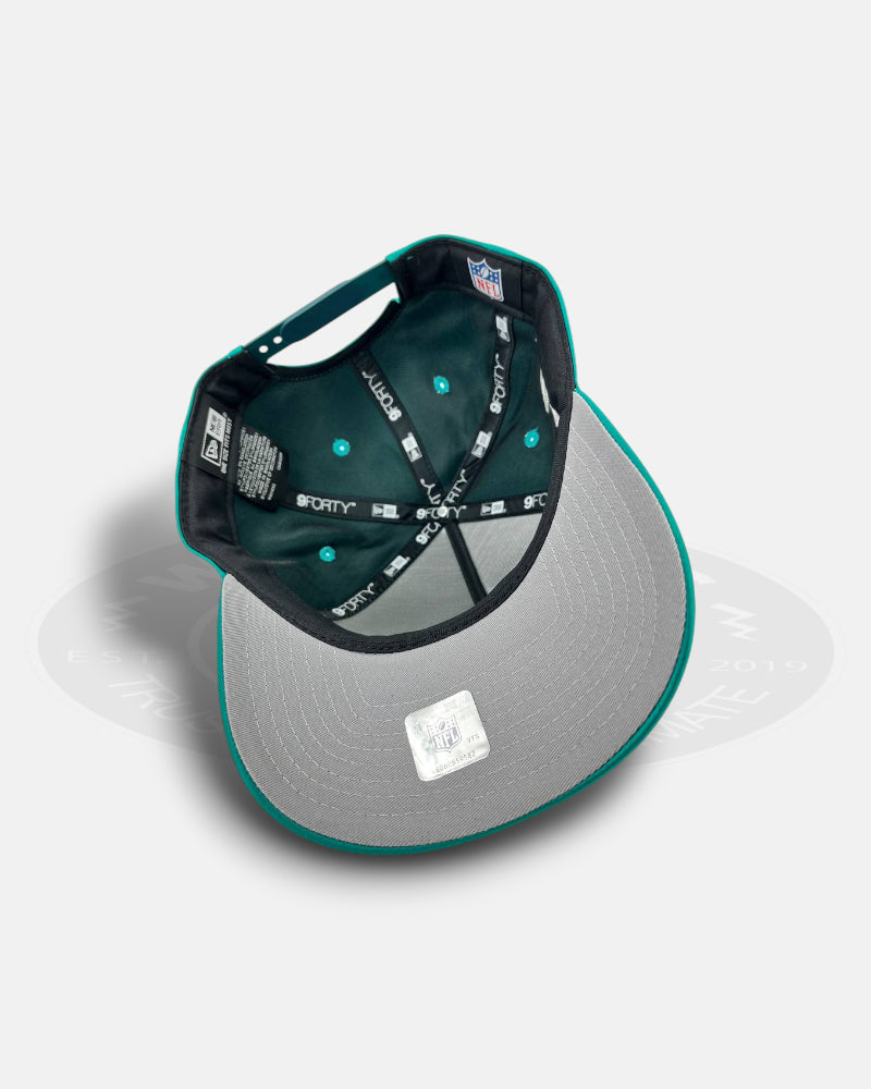 Philadelphia Eagles Satin Official Team Color 9FORTY A-Frame Snapback Hat