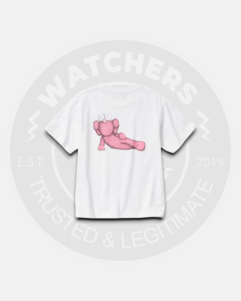 Kids Kaws x Uniqlo White Pink T-Shirt