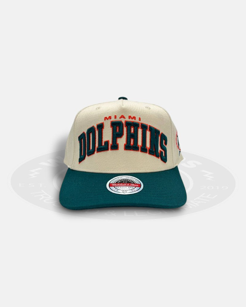 Miami Dolphins Team Script Two Tone Teal Adjustable Fit Snapback Hat