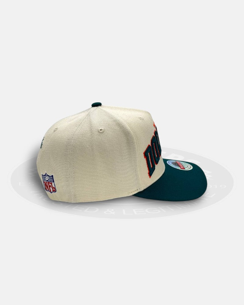 Miami Dolphins Team Script Two Tone Teal Adjustable Fit Snapback Hat