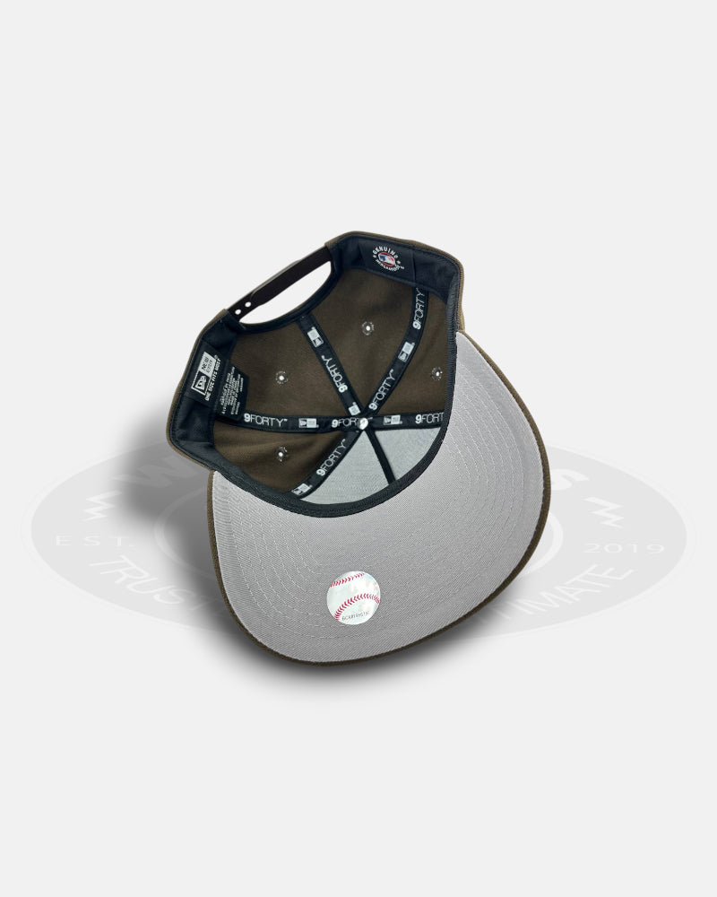 Los Angeles Dodgers Upside Down 9FORTY A-Frame Snapback Walnut