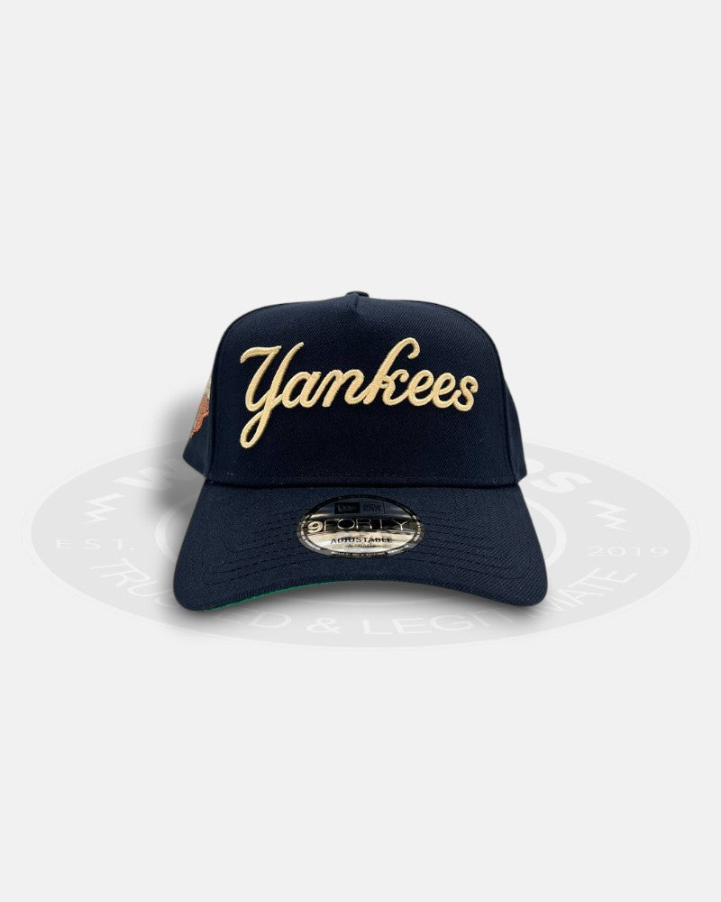 New York Yankees 1999 World Series Script Navy 9Forty A-Frame Snapback Hat