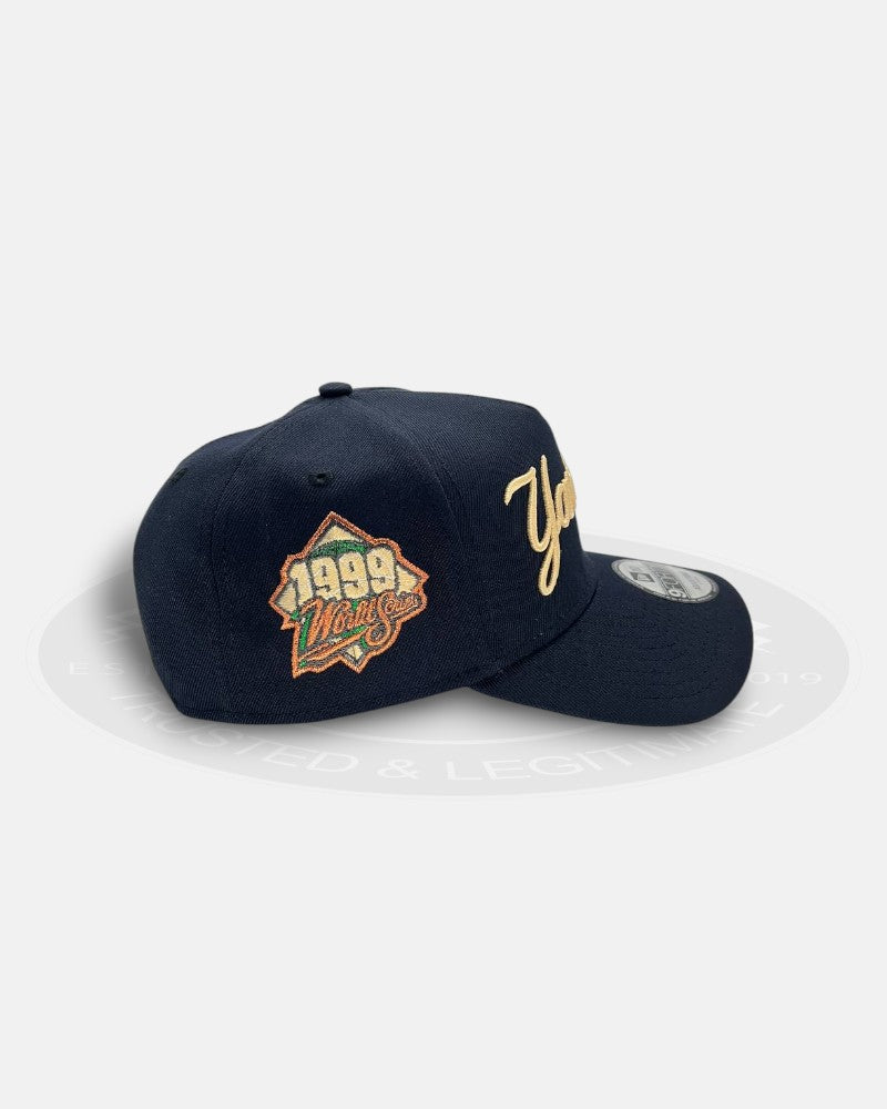 New York Yankees 1999 World Series Script Navy 9Forty A-Frame Snapback Hat