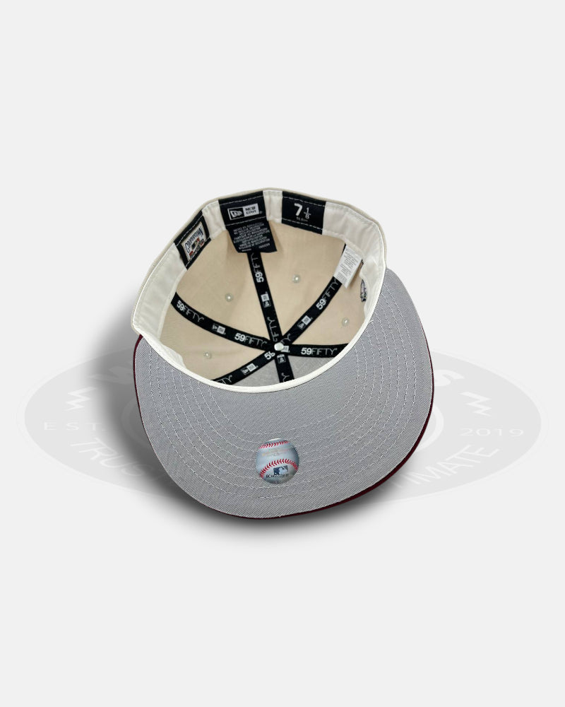 Philadelphia Phillies Stone Burgundy Two Tone Classic 59Fifty Fitted Hat