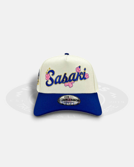 Los Angeles Dodgers Sasaki Blossom Chrome Patch 9FORTY A-Frame Snapback Hat