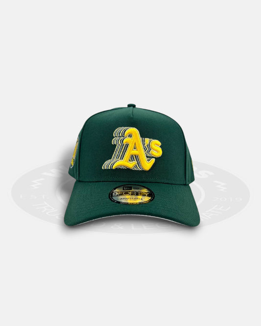 Oakland Athletics Cascade Green Crest 9FORTY A-Frame Snapback Hat