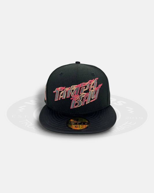 Tampa Bay Rays Flame Black 59Fifty Fitted Hat