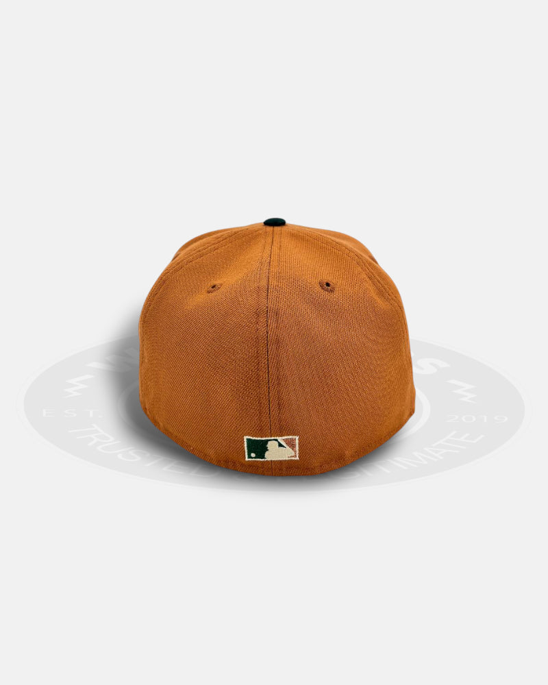 Oakland Athletics Rickey Henderson Silk Visor Two Tone Edition Bronze Black 59Fifty Fitted Hat