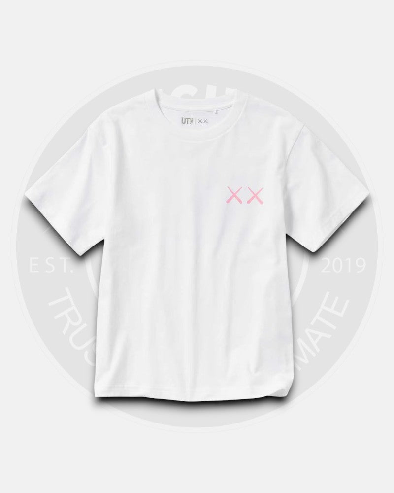Kaws x Uniqlo White Pink T-Shirt