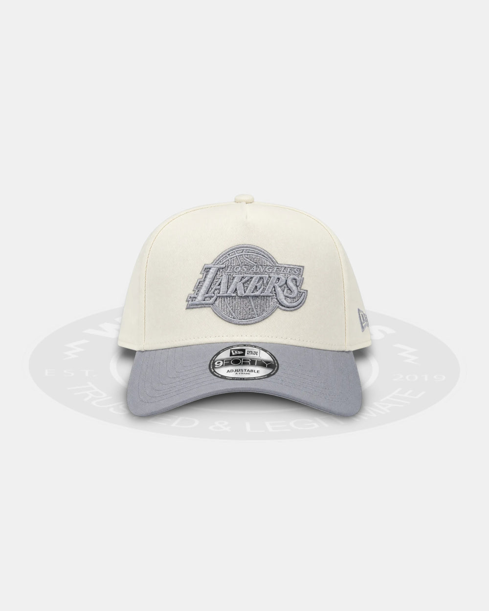 New Era Los Angeles Lakers Chrome Silver Grey 9Forty A Frame Snapback Hat